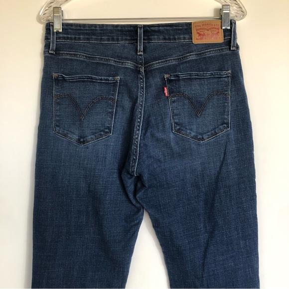 Levis Mid Rise Skinny Womens Size 12 Medium Blue Wash Casual Stretch Denim Jeans - Picture 6 of 9